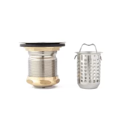 2-1/4" Bar Sink Strainer Basket - Brushed Nickel -Home-Bathroom 417906 strainer basket BN 214 open MV80 scaled