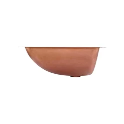 Undermount Rectangular Copper Sink - Smooth - Antique Copper Patina -Home-Bathroom 419413 um bath sink copper side MV80 scaled