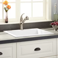 24" Holcomb Drop-In Granite Composite Sink - Cloud White
