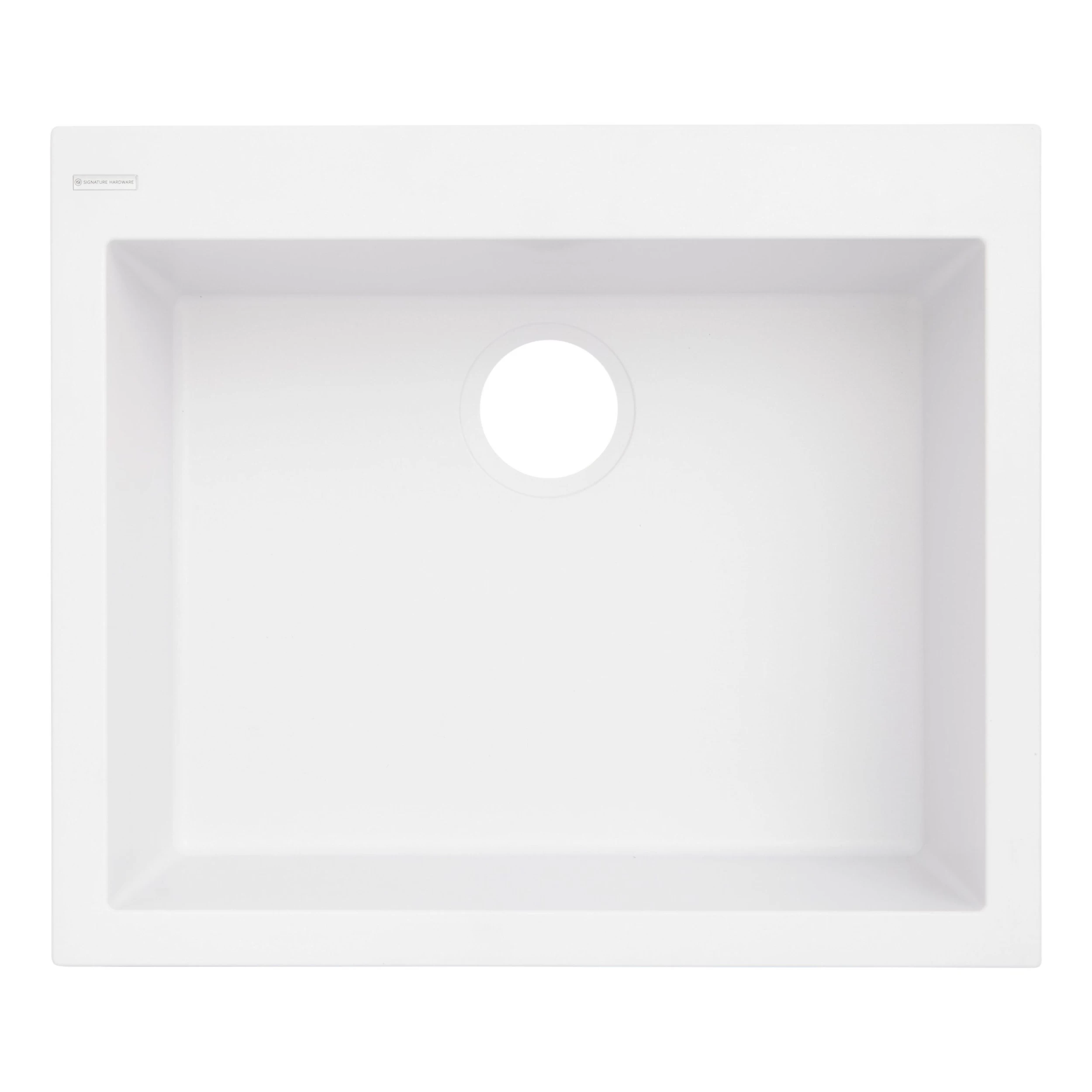 24" Holcomb Drop-In Granite Composite Sink - Cloud White 5 24" Holcomb Drop-In Granite Composite Sink - Cloud White - Image 5