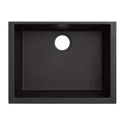22" Holcomb Undermount Granite Composite Sink - Black -Home-Bathroom 419631 Holcomb UM kitchen sink BK 22 top MV90