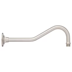 Contemporary Hook-Shaped Shower Arm With Welded Flange