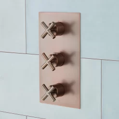 Modern Rectangular 4-Way Thermostatic Valve With Cross Handles -Home-Bathroom 421528 modern thermo trim ORB Beauty10 scaled