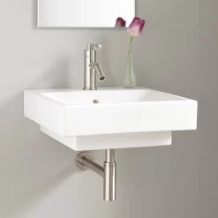 19" Stoddert Porcelain Wall Mount Sink