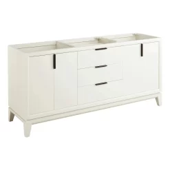 72" Talyn Mahogany Double Vanity - Soft White - Vanity Cabinet Only