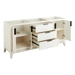 72" Talyn Mahogany Double Vanity For Rectangular Undermount Sinks - Soft White -Home-Bathroom 425644 talyn vanity white open