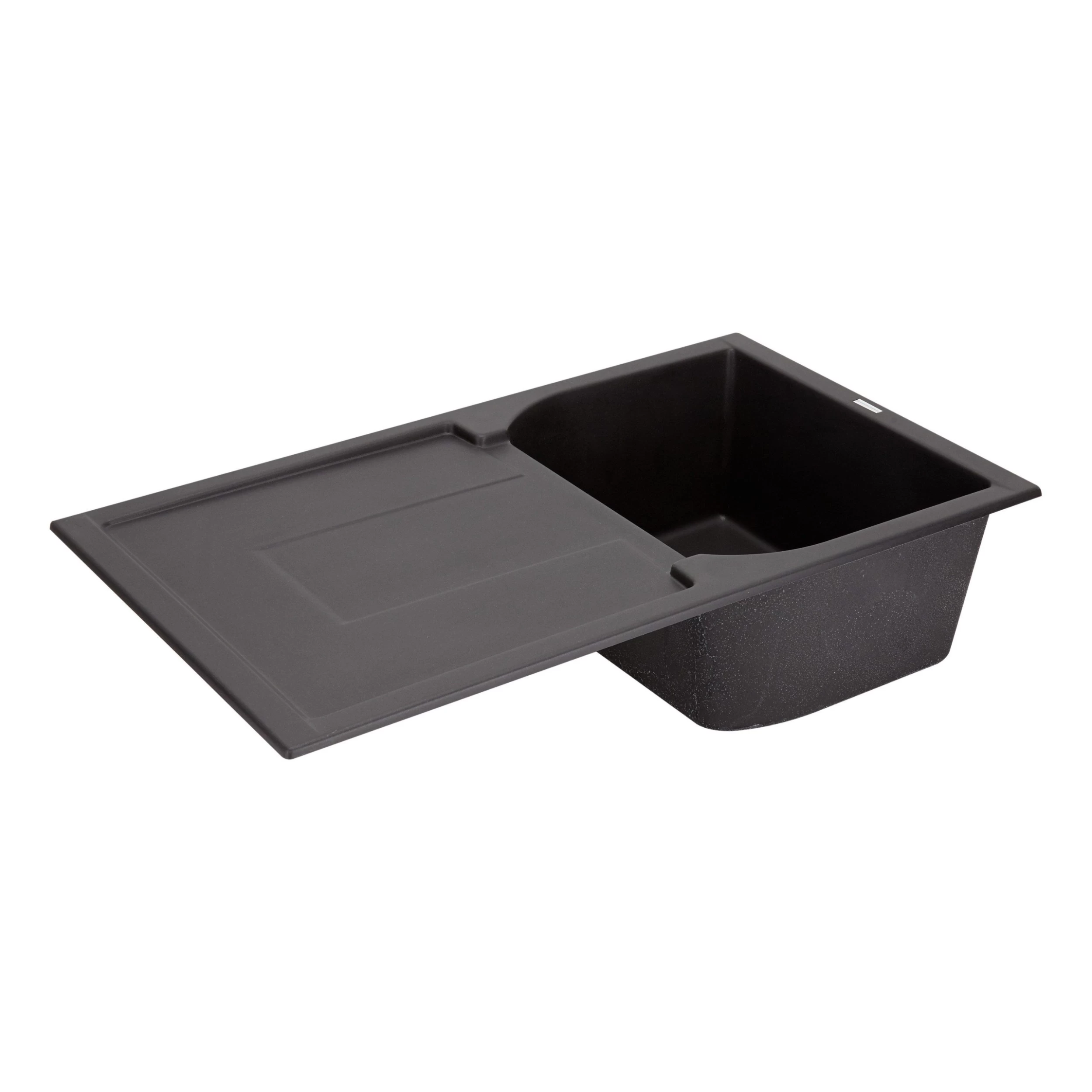 34" Allardt Drop-In Granite Composite Sink With Drainboard - Black 2 34" Allardt Drop-In Granite Composite Sink With Drainboard - Black - Image 2