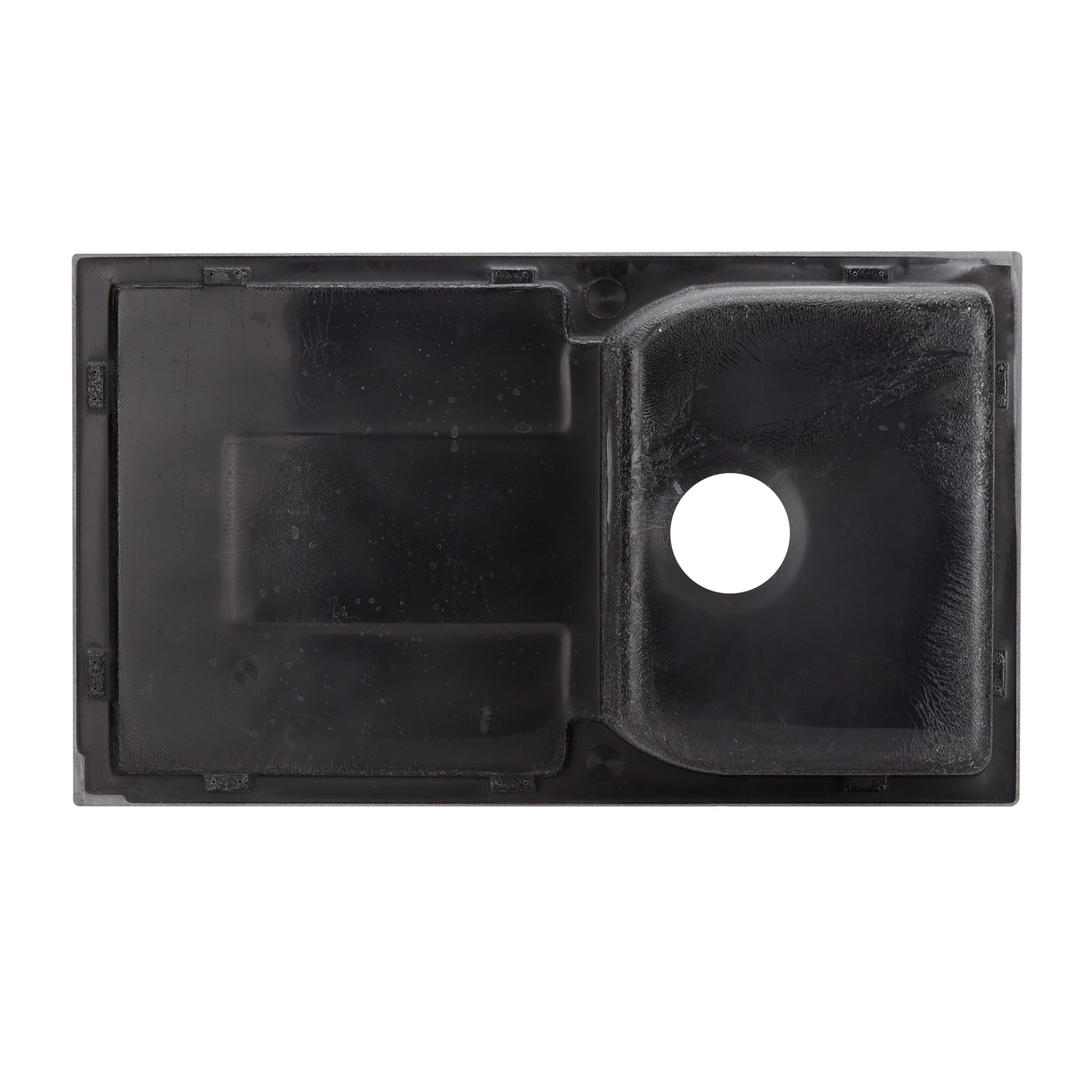 34" Allardt Drop-In Granite Composite Sink With Drainboard - Black 6 34" Allardt Drop-In Granite Composite Sink With Drainboard - Black - Image 6