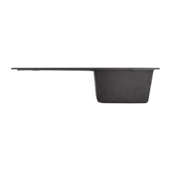 34" Allardt Drop-In Granite Composite Sink With Drainboard - Black 8 34" Allardt Drop-In Granite Composite Sink With Drainboard - Black -Home-Bathroom 425907 Allardt drop in kitchen sink BK 34 front MV70 scaled