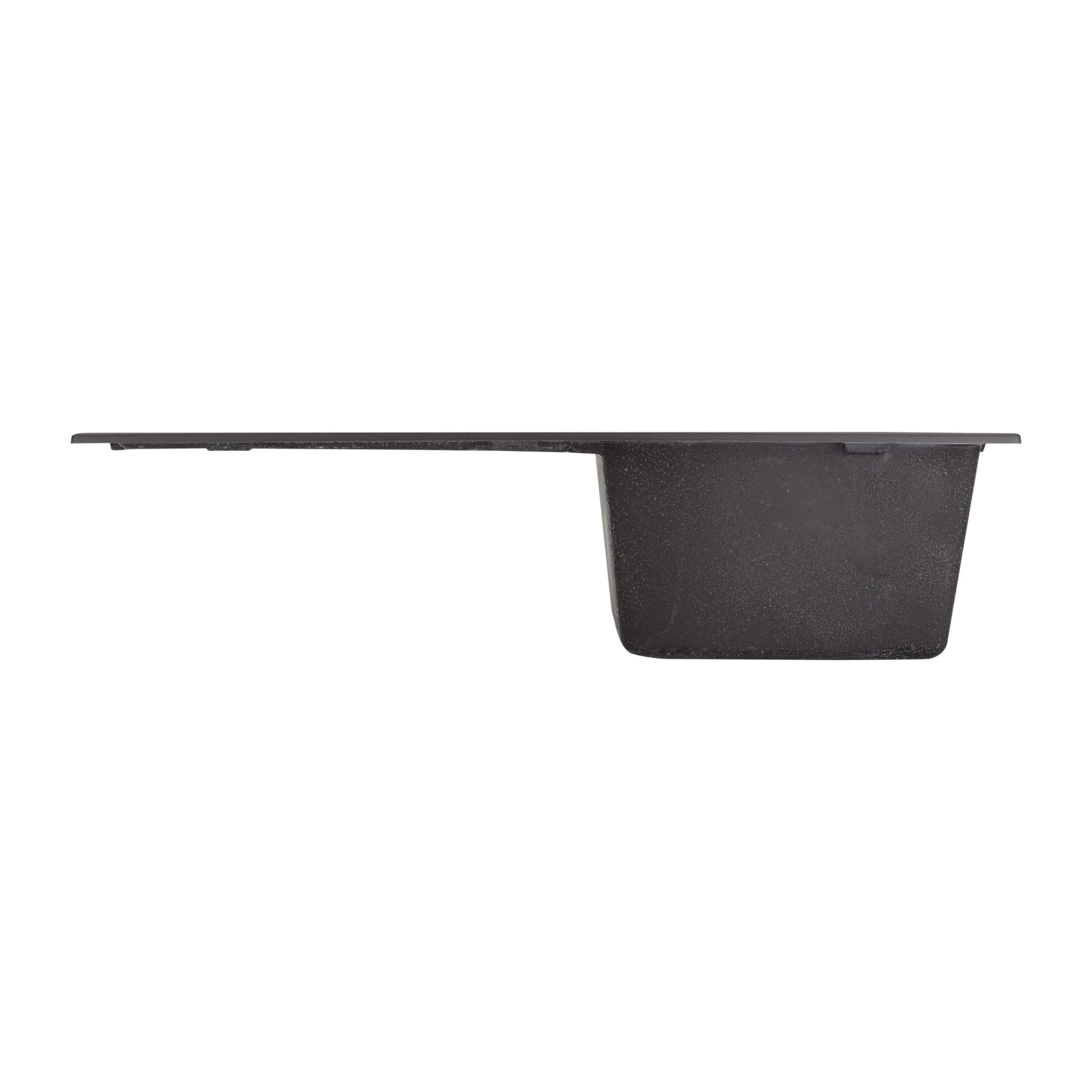34" Allardt Drop-In Granite Composite Sink With Drainboard - Black 3 34" Allardt Drop-In Granite Composite Sink With Drainboard - Black - Image 3