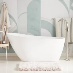 60" Sheba Resin Freestanding Tub - Matte Finish