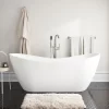 72" Sheba Resin Freestanding Double Slipper Tub - Matte Finish