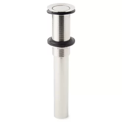 Extended Press Type Pop-Up Bathroom Drain - No Overflow - Polished Nickel