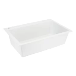 33" Algren Undermount Granite Composite Sink - Cloud White