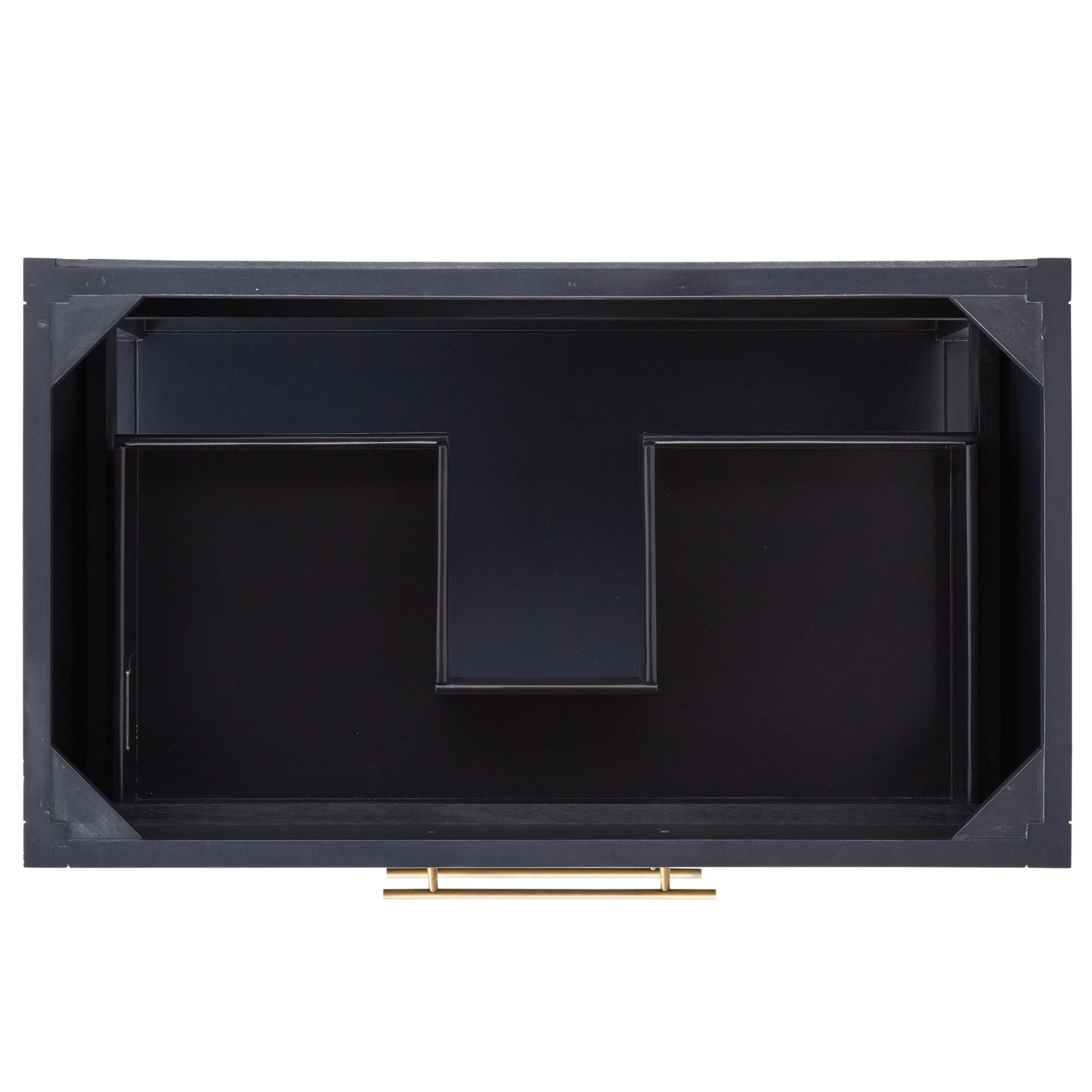 36" Robertson Mahogany Console Vanity For Undermount Sink - Midnight Navy Blue 5 36" Robertson Mahogany Console Vanity For Undermount Sink - Midnight Navy Blue - Image 5