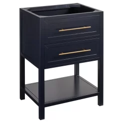 24" Robertson Mahogany Console Vanity - Midnight Navy Blue - Vanity Cabinet Only