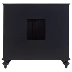 36" Keller Vanity Cabinet -Soft Close Undermount Drawer Slides- Navy Blue -Home-Bathroom 433849 keller vanity vintage navy blue 36 no top back MV90 scaled