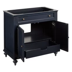 36" Keller Mahogany Vanity For Undermount Sink - Vintage Navy Blue -Home-Bathroom 433849 keller vanity vintage navy blue 36 no top open MV70 2 scaled