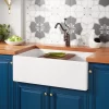 30" Brumfield Fireclay Farmhouse Sink - White