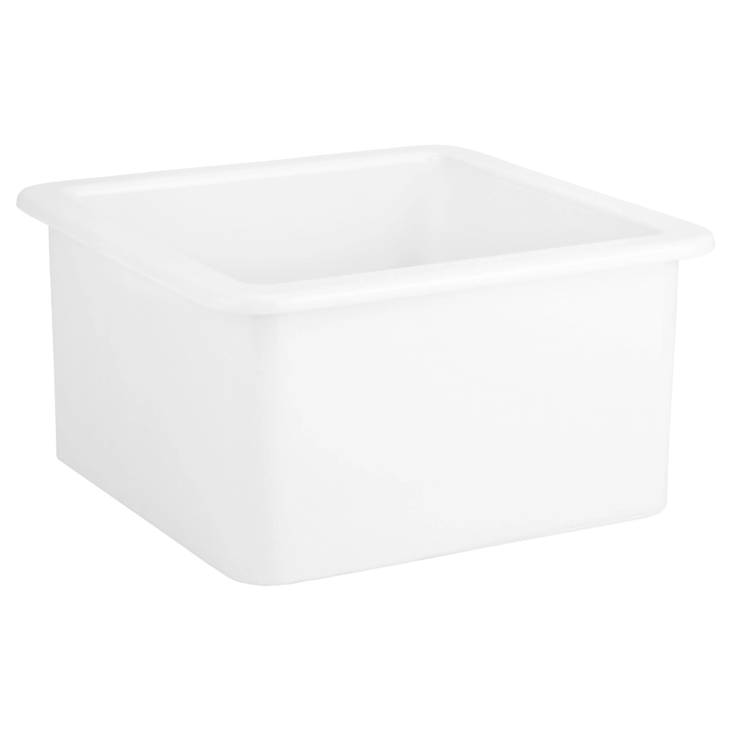 18" Derin Square Undermount Fireclay Prep Sink - White 1 18" Derin Square Undermount Fireclay Prep Sink - White