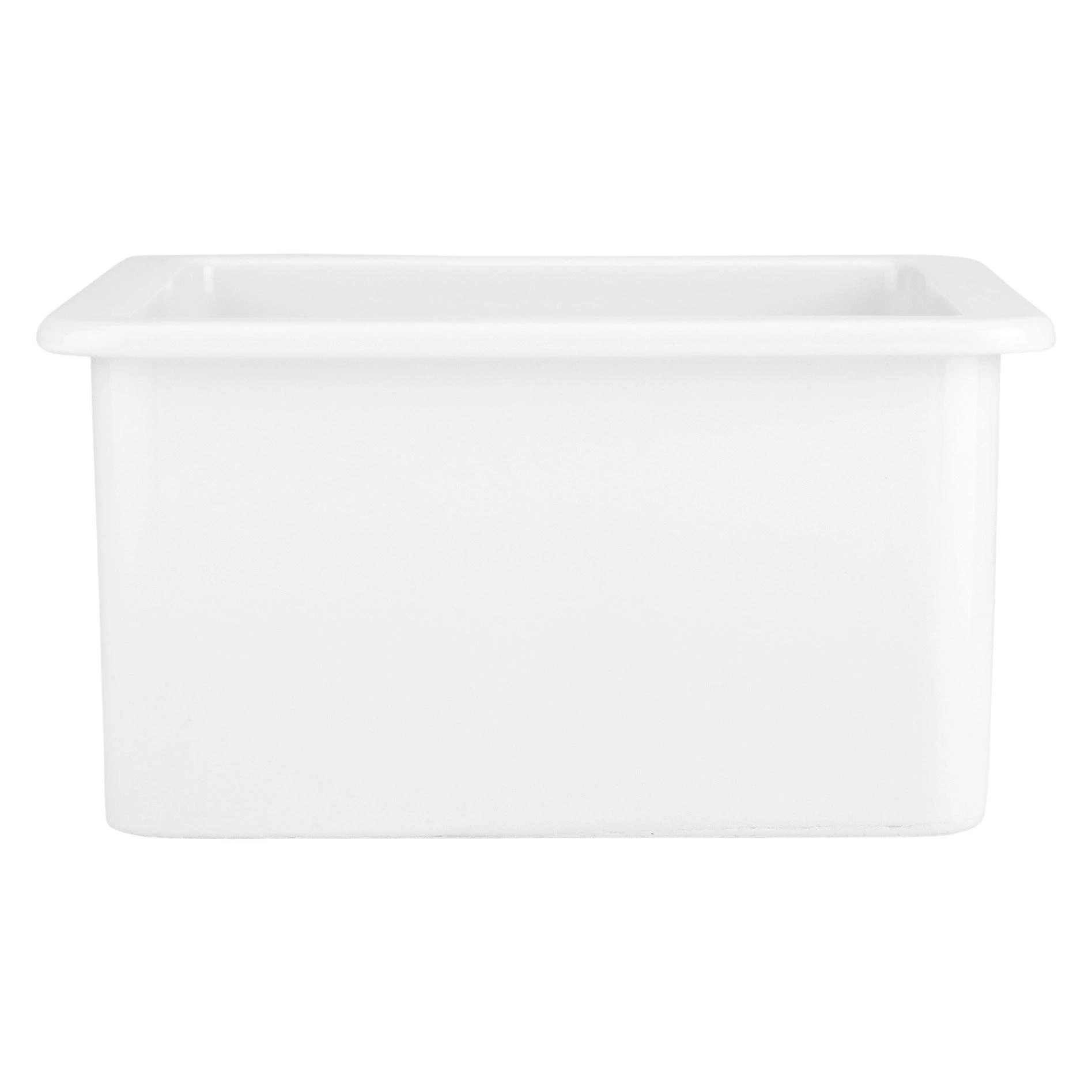 18" Derin Square Undermount Fireclay Prep Sink - White 2 18" Derin Square Undermount Fireclay Prep Sink - White - Image 2