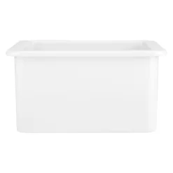 27" Derin Drop-In Fireclay Sink - White -Home-Bathroom 435021 Derin 27 drop in kitchen sink WH side MV80