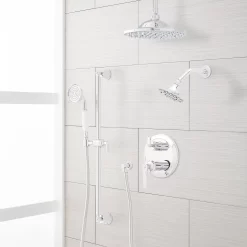 Cooper Pressure Balance Shower System With Rainfall Shower, Wall Shower And Hand Shower