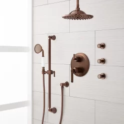 Cooper Pressure Balance Shower System With Rainfall Shower, 3 Body Sprays And Hand Shower -Home-Bathroom 436883 cooper PB shower system ORB 10 Beauty10 scaled