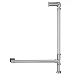 Extended Pop-Up Tub Drain - Swivel Head - Standard Overflow - 1-1/2" Tubing -Home-Bathroom 437327 tub drain CP angle MV60