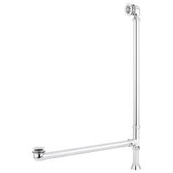 63" Rosalind Acrylic Tub - Imperial Feet - Roll Top -Home-Bathroom 438545 tub drain overflow pop up daisy CP 1516 angle MV60 scaled