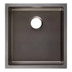 19" Atlas Stainless Steel Undermount Prep Sink - Gunmetal Black -Home-Bathroom 441063 Atlas UM kitchen sink GM 19 top MV90 scaled