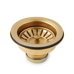 19" Atlas Stainless Steel Undermount Prep Sink - Matte Gold -Home-Bathroom 441101 optional sink strainer matte gold angle manual link 2 scaled