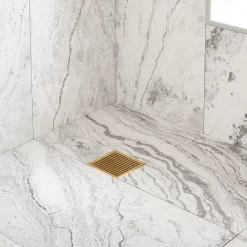 Carmen Square Shower Drain With Drain Flange -Home-Bathroom 443301 Carmen shower drain PB 4 Beauty10 scaled