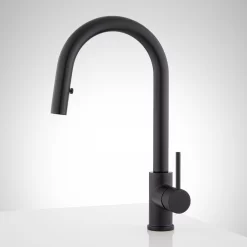Ravenel Pull-Down Kitchen Faucet With Concealed Sprayer -Home-Bathroom 445046 Ravenel single hole faucet MB side Beauty20 scaled