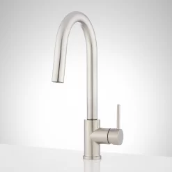 Ravenel Pull-Down Kitchen Faucet With Concealed Sprayer -Home-Bathroom 445047 Ravenel single hole faucet SS front Beauty10 scaled