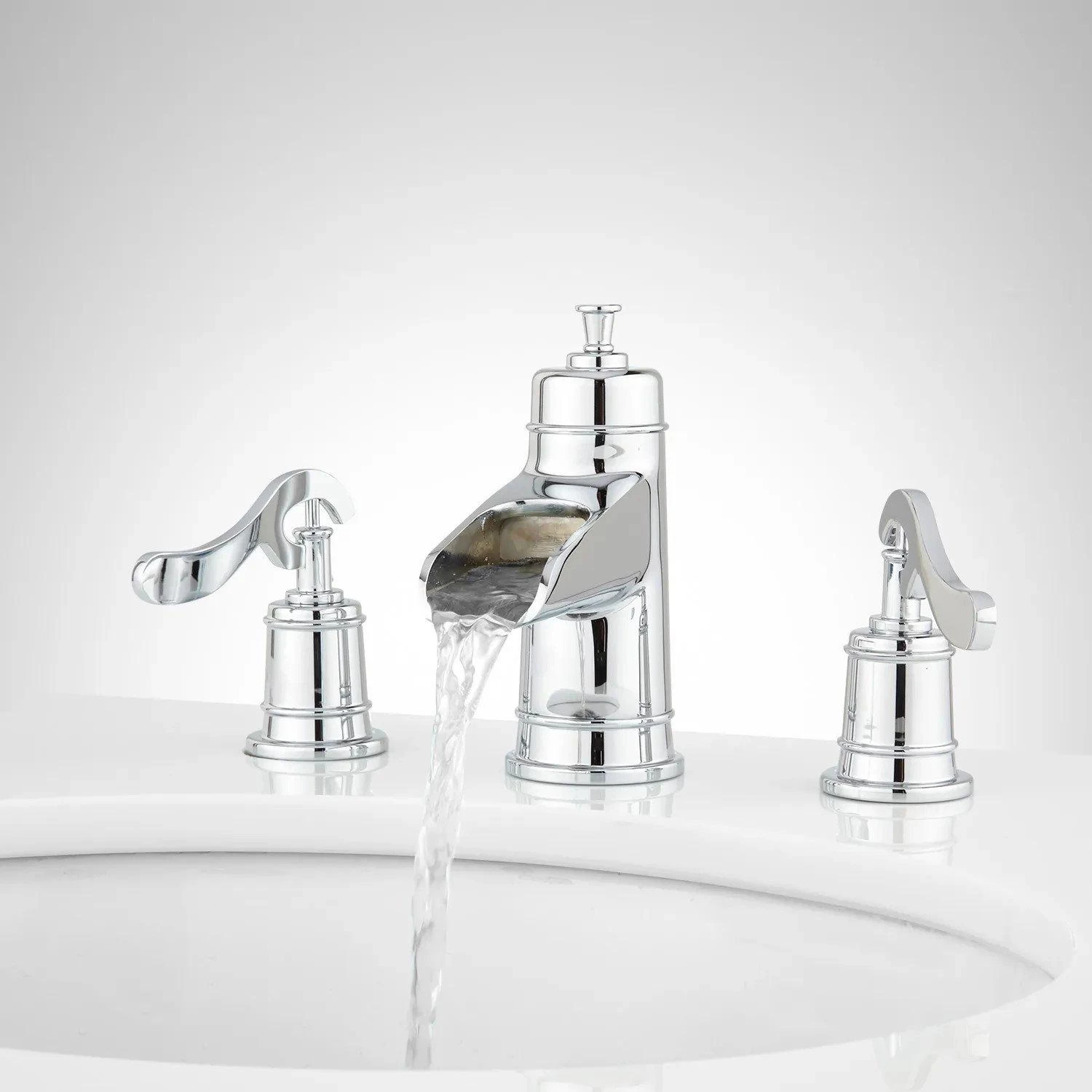 Melton Widespread Waterfall Bathroom Faucet 7 Melton Widespread Waterfall Bathroom Faucet - Image 7