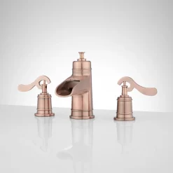 Melton Widespread Waterfall Bathroom Faucet 22 Melton Widespread Waterfall Bathroom Faucet -Home-Bathroom 445965 widespread waterfall bathroom faucet antique copper front 4