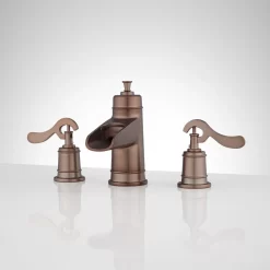 Melton Widespread Waterfall Bathroom Faucet 16 Melton Widespread Waterfall Bathroom Faucet -Home-Bathroom 445966 widespread waterfall bathroom faucet oil rubbed bronze front 4