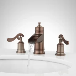 Melton Widespread Waterfall Bathroom Faucet 15 Melton Widespread Waterfall Bathroom Faucet -Home-Bathroom 445966 widespread waterfall bathroom faucet oil rubbed bronze water 5