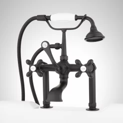 Deck-Mount Telephone Faucet With Cross Handles And Deck Couplers -Home-Bathroom 446422 telephone dm tub faucet MB Beauty10 scaled
