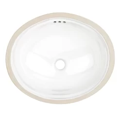 Key Largo Oval Porcelain Undermount Bathroom Sink -Home-Bathroom 446489 Key Largo um sink WH top MV70