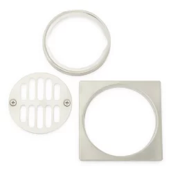 Square Shower Drain Cover With Round Strainer -Home-Bathroom 446688 shower drain BN 414 exploded MV100 scaled