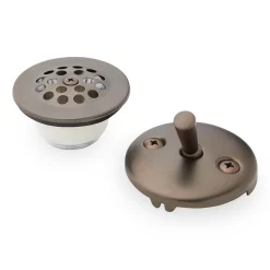 Alcove Tub Drain & Trip Lever Overflow Cover 5 Alcove Tub Drain & Trip Lever Overflow Cover -Home-Bathroom 446706 tub drain ORB angle MV60