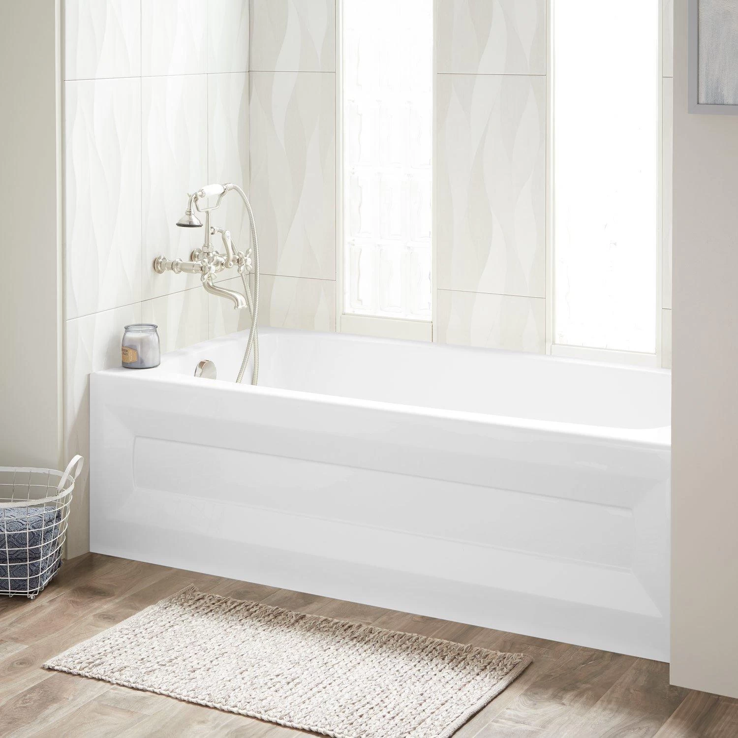 60" X 32" Bradenton Acrylic Alcove Soaking Tub - White 1 60" X 32" Bradenton Acrylic Alcove Soaking Tub - White
