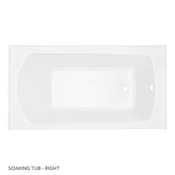 60" X 32" Bradenton Acrylic Alcove Soaking Tub - White 9 60" X 32" Bradenton Acrylic Alcove Soaking Tub - White -Home-Bathroom 446979 Bradenton alcove tub WH 60x32 top MV70 scaled