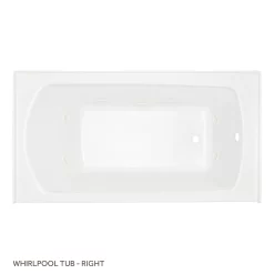 60" X 32" Bradenton Acrylic Alcove Whirlpool Tub - White -Home-Bathroom 446983 Bradenton alcove wp tub WH 60x32 top MV70 scaled