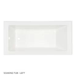 60" X 32" Sitka Acrylic Alcove Soaking Tub - White -Home-Bathroom 447041 Sitka alcove tub WH 60x32 top MV70 scaled