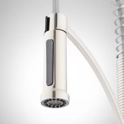 Beasley Kitchen Faucet With Pull-Down Spring Spout - Stainless Steel -Home-Bathroom 447390 Beasley single hole faucet SS sprayer Detail160 scaled