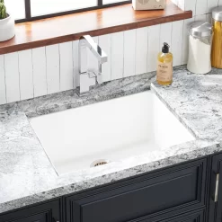 25" Totten Granite Composite Undermount Kitchen Sink - White