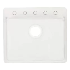 25" Totten Granite Composite Drop-In Kitchen Sink - White -Home-Bathroom 447658 Totten drop in kitchen sink WH 25 bottom MV100 scaled